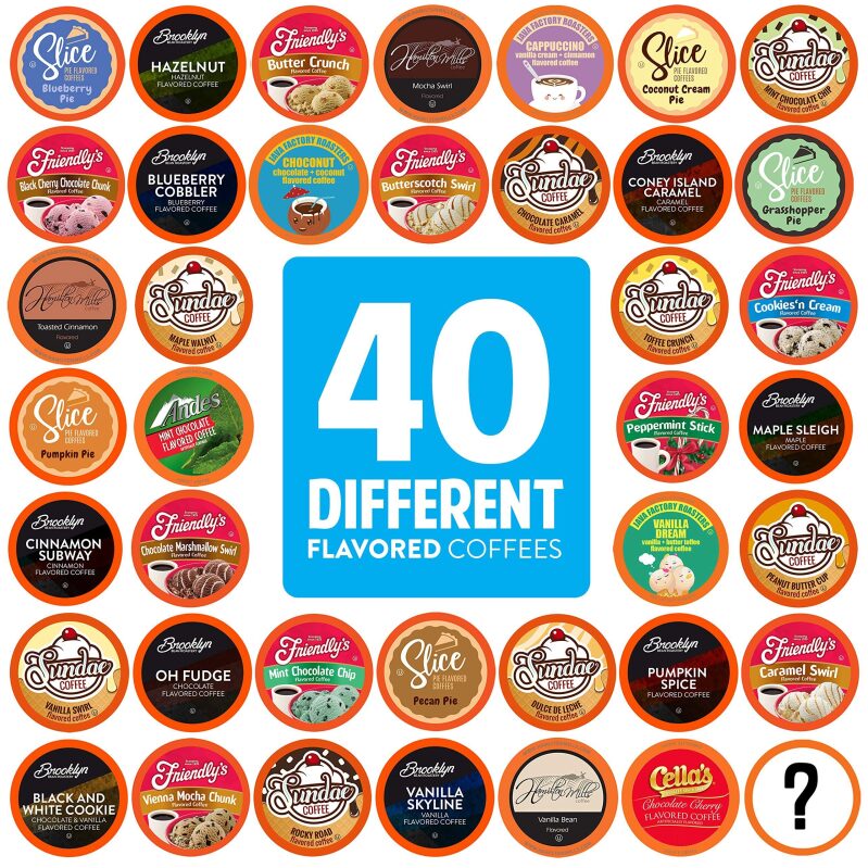 40ct Two Rivers Coffee Flavored Coffee Pods Assorted Variety Pack