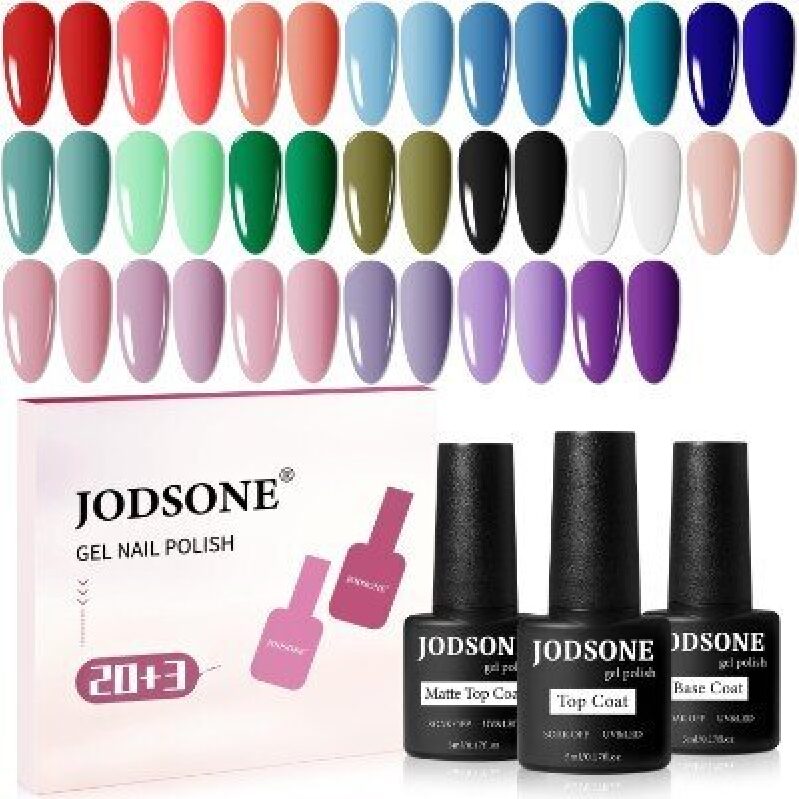 23-Piece Gel Nail Polish Set - Vibrant Colors, Long-Lasting