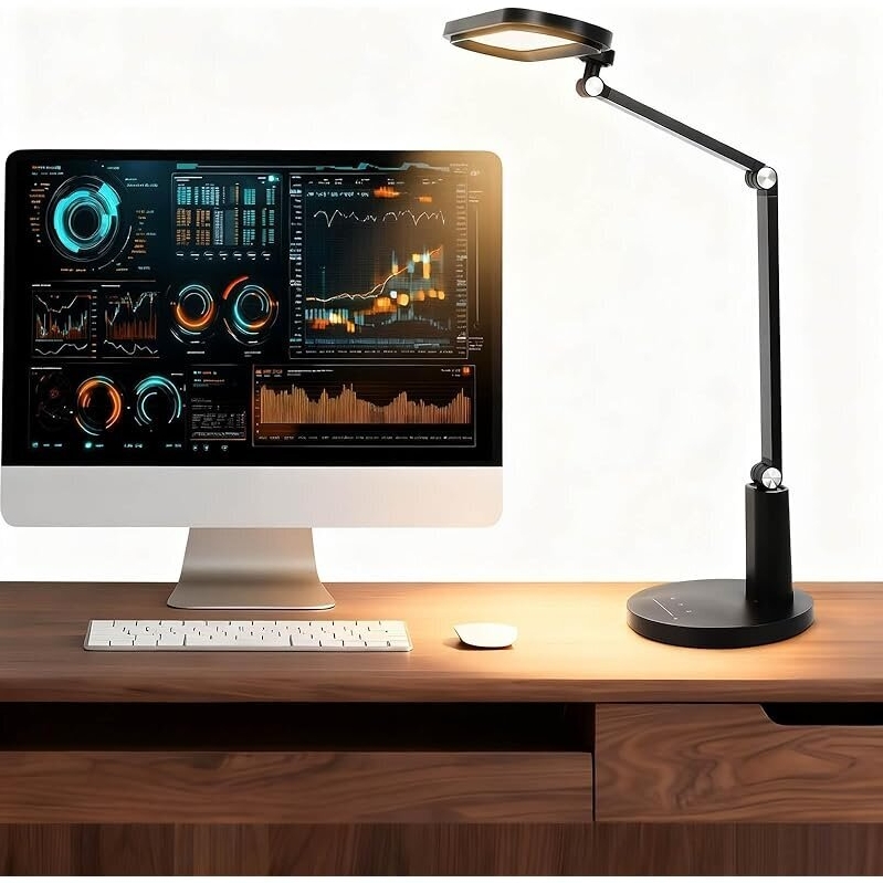 FAHKNS LED Desk Lamp with Adjustable Arm - Perfect for Home or Office