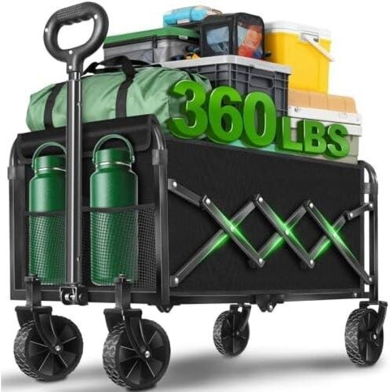Heavy-Duty Folding Cart with All-Terrain Wheels - 51% Discount