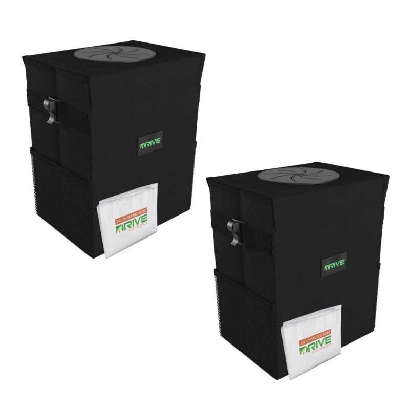 2-pack Drive Auto Collapsible Car Trash Cans + 20 Bags for $9 - Today Only