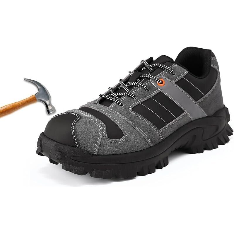 YOUTHUP Mens Steel Toe Work Shoes - Superior Safety Footwear