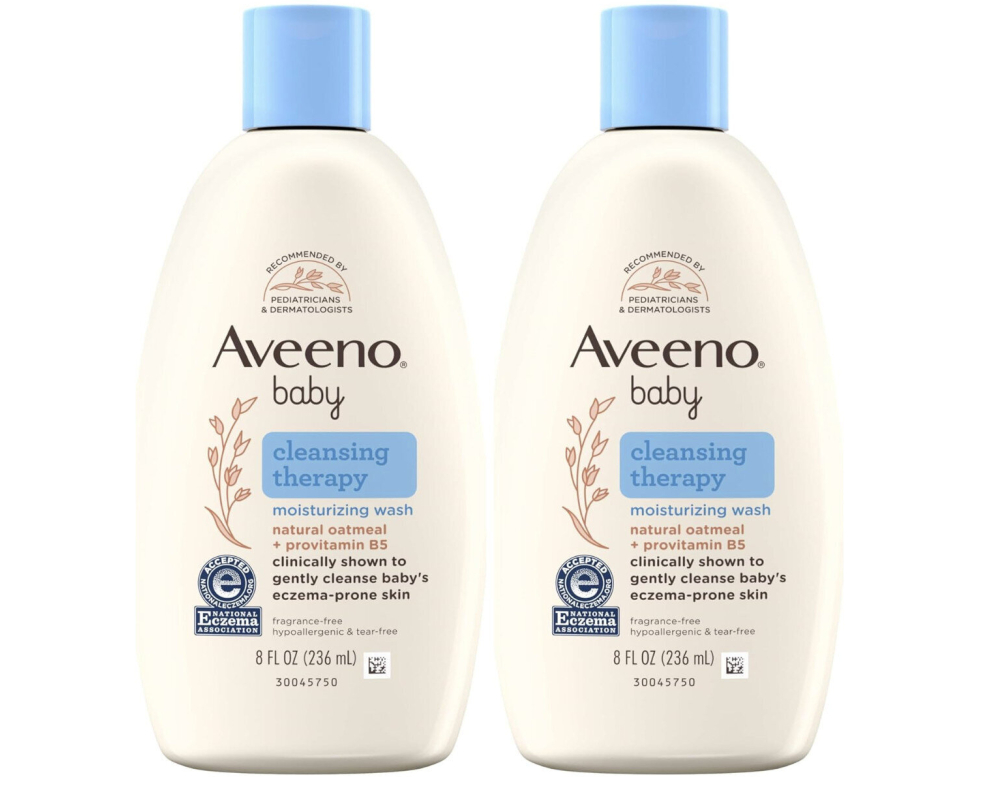 Aveeno Baby Cleansing Therapy Moisturizing Wash - Gentle, Eczema-Friendly Bath Solution