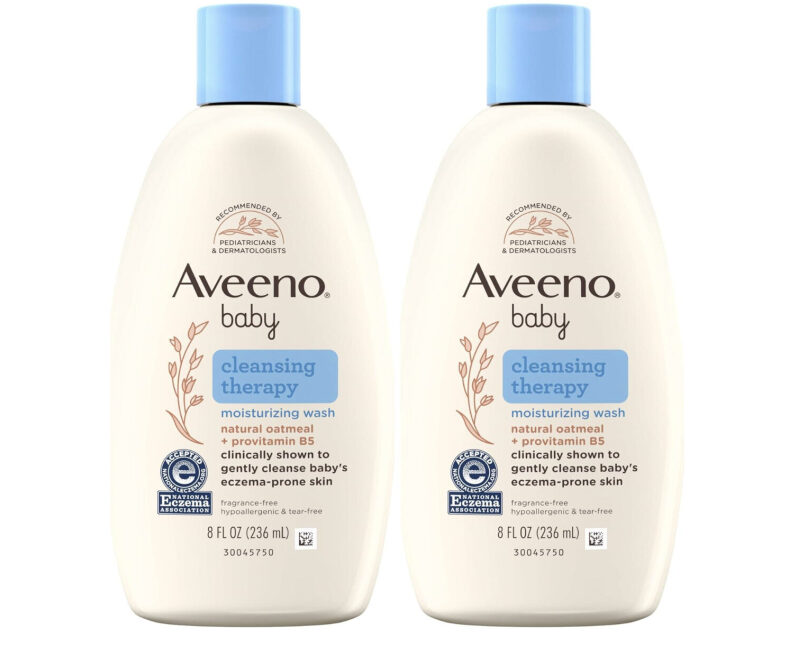 Aveeno Baby Cleansing Therapy Moisturizing Wash - Gentle, Eczema-Friendly Bath Solution