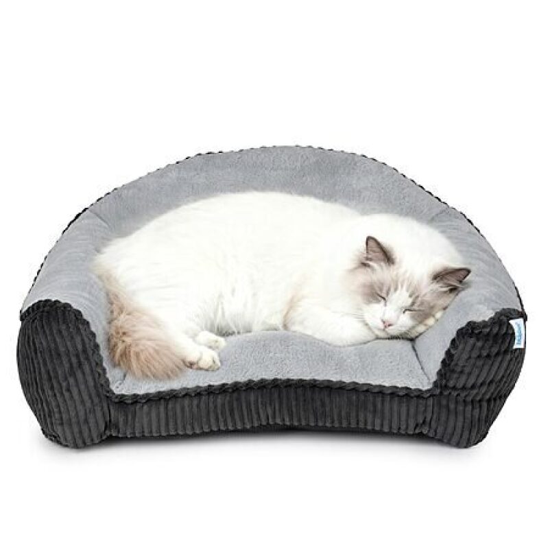 Affordable Zakapaws Faux Rabbit Fur Small Pet Sofa on Sale