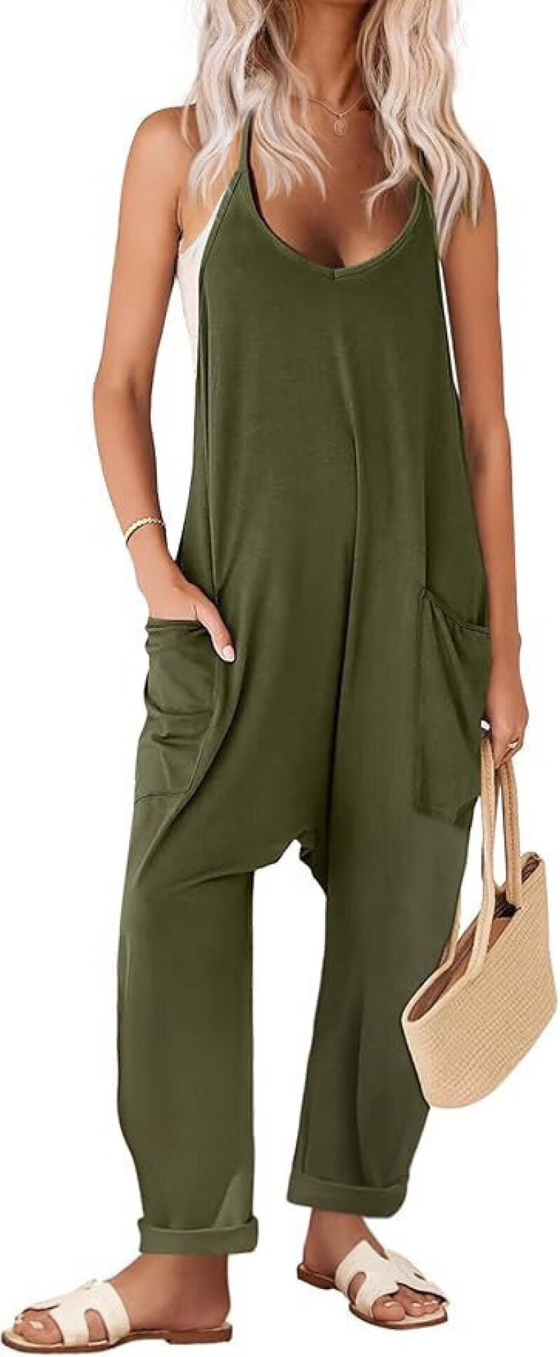 Slim Fit Women's Sleeveless Jumpsuit - After Discount $17.99