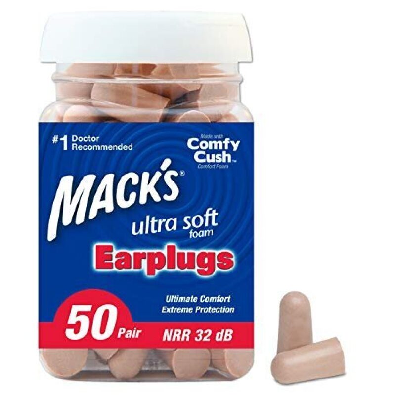 Mack's Ultra Soft Foam Earplugs - 50 Pairs, Doctor Recommended, High Noise Reduction