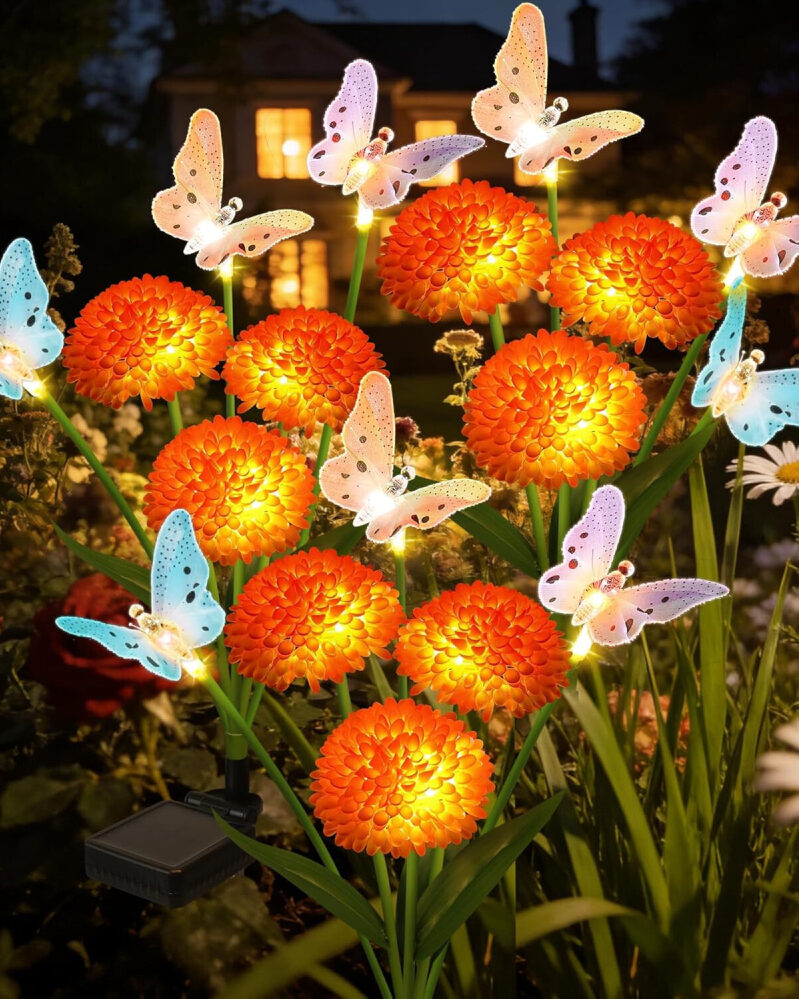 Solar Butterfly Flower Garden Lights - 3 Pack