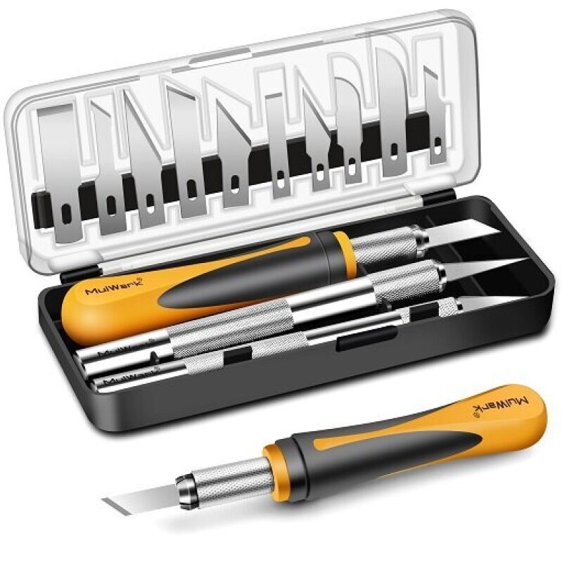 MulWark 16-Piece Utility Knife Set - Precision Cutting Tool Kit
