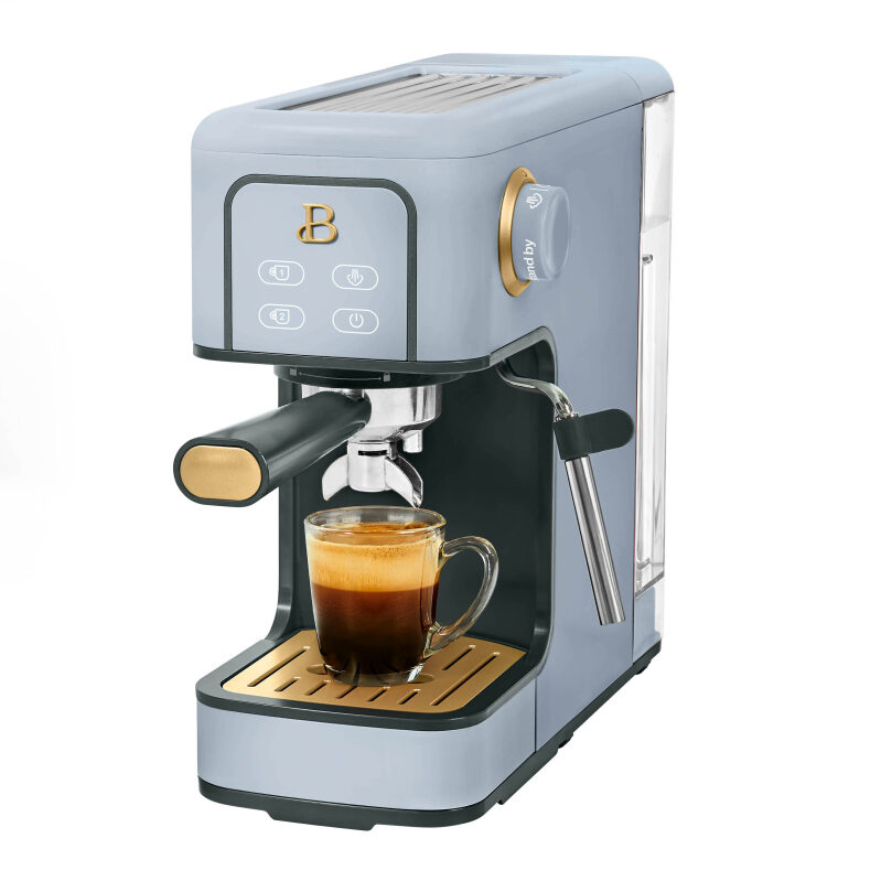Beautiful Slim 20 Bar Espresso Machine - Cornflower Blue