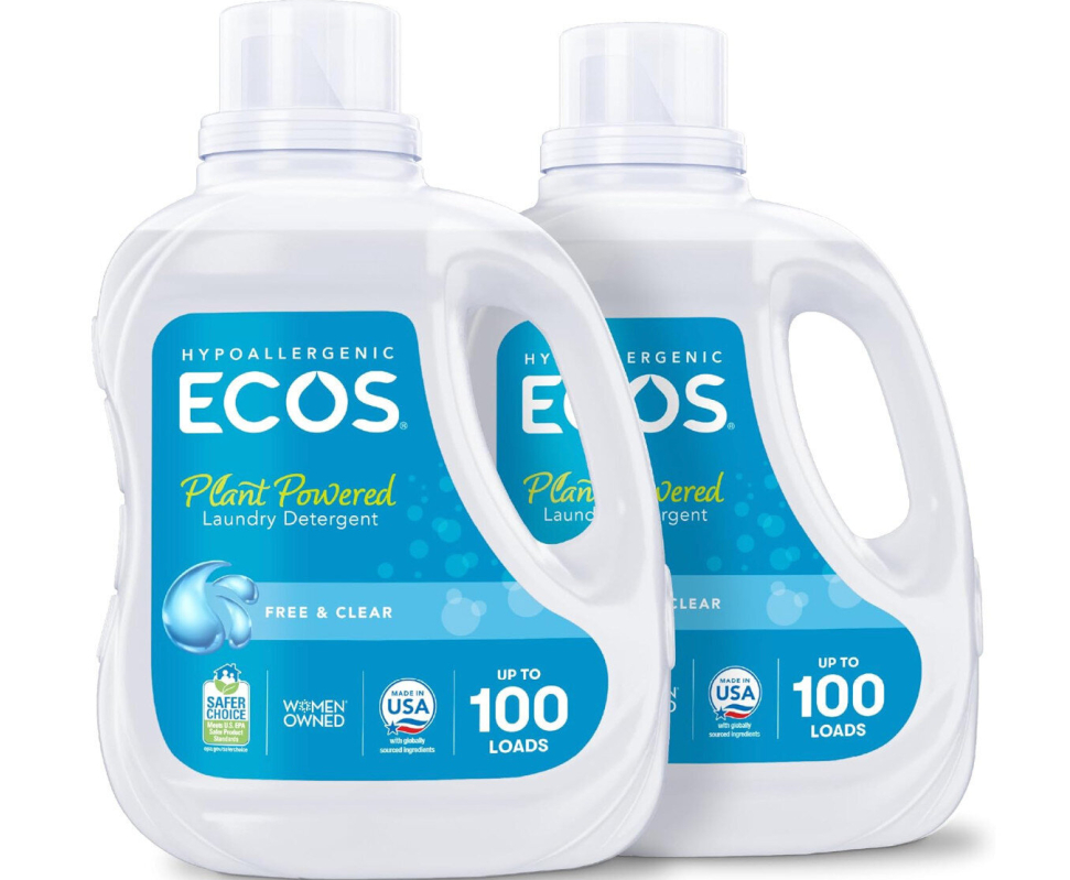 Ecos Plant Powered Laundry Detergent - 100 Floz x 2 Bottles
