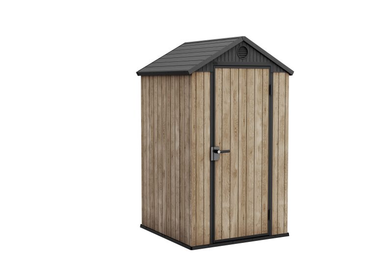 Keter Darwin 4x4 ft. Outdoor Storage Shed - Ideal for Patio and Garden