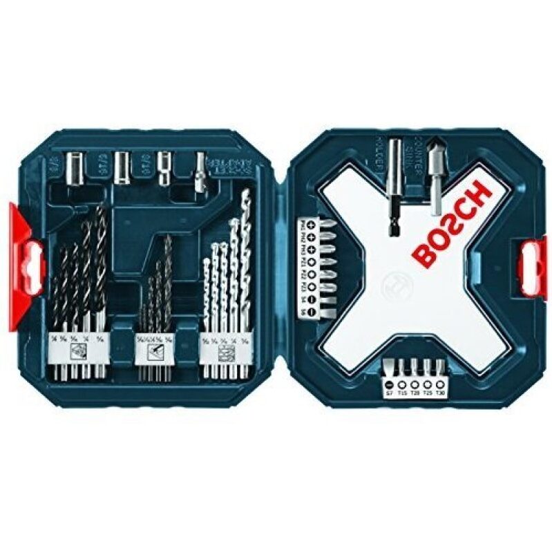 Bosch Drill Bits and Screwdriver Bits Set - 34 Piece Tool Kit