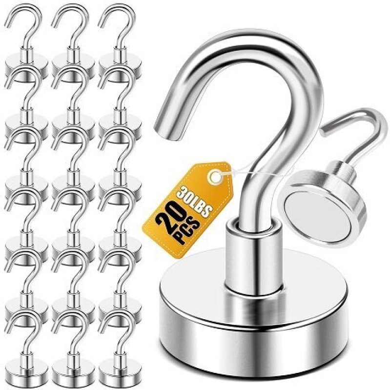 DIYMAG Magnetic Hooks - 20 Pack, Premium Quality, Now Only $8.99