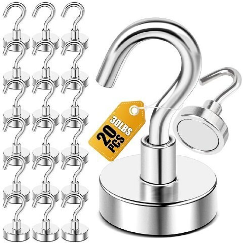 DIYMAG Magnetic Hooks - 20 Pack, Premium Quality, Now Only $8.99