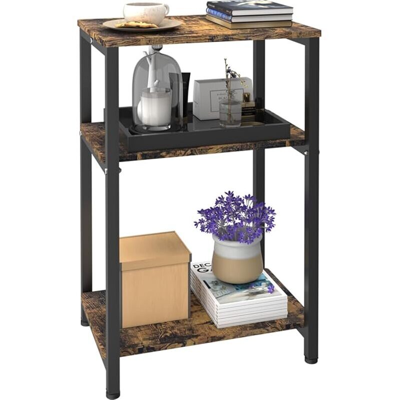 Tigerden 3 Tier Heavy Duty End Table with Shelves - Perfect for Small Spaces