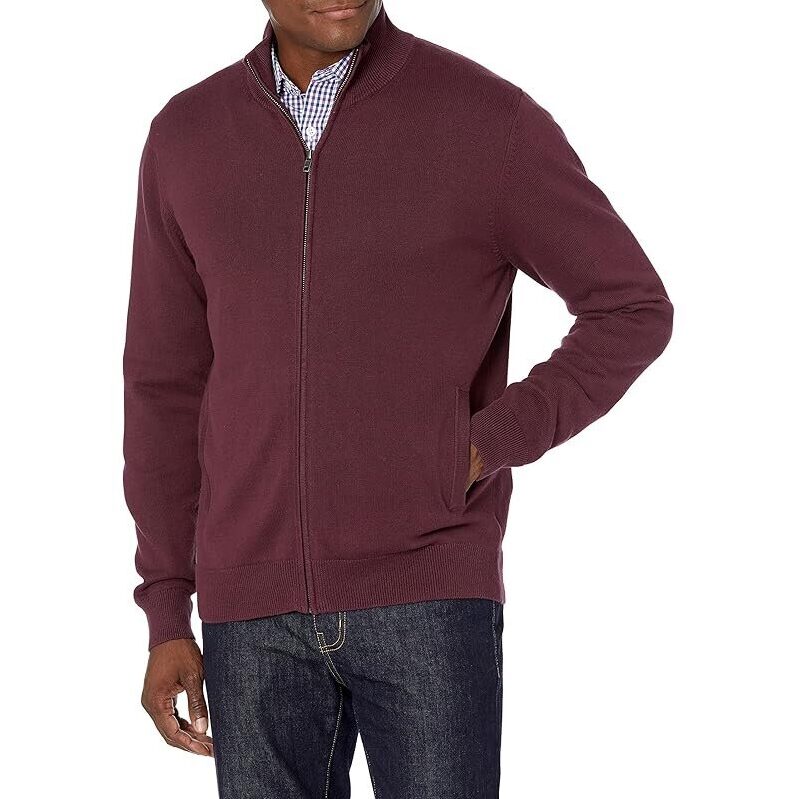Amazon Essentials Men's Full-Zip Cotton Sweater - Ultimate Comfort and Style