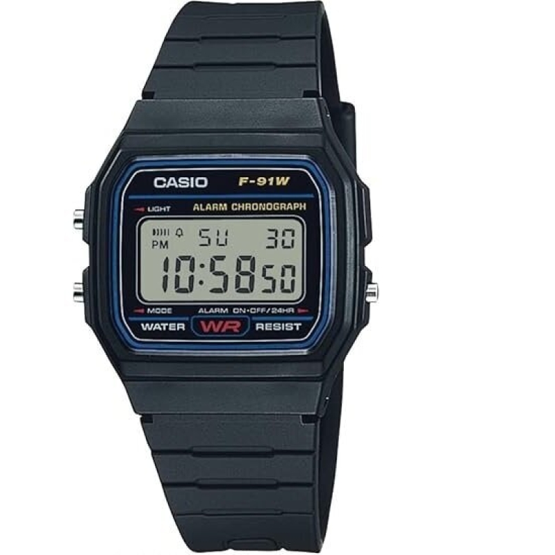 Affordable Casio F91W Digital Watch with Alarm and Chronograph