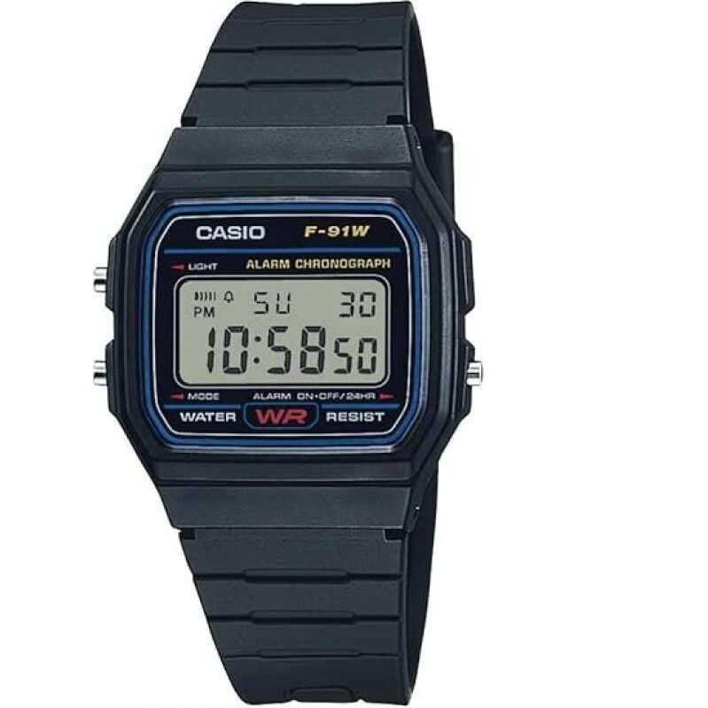 Affordable Casio F91W Digital Watch with Alarm and Chronograph