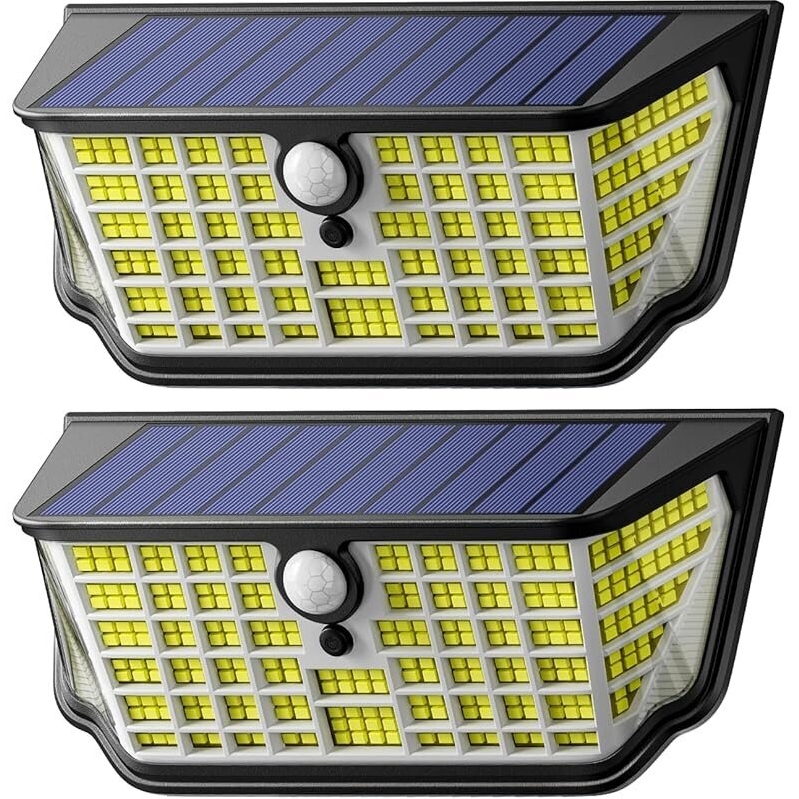 2-Pack WdtPro Motion Sensor Waterproof Solar Lights - High Efficiency & Long-Lasting