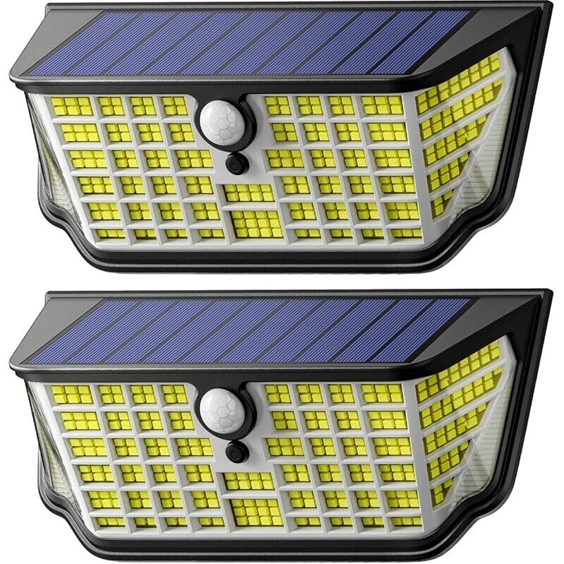 2-Pack WdtPro Motion Sensor Waterproof Solar Lights - High Efficiency & Long-Lasting