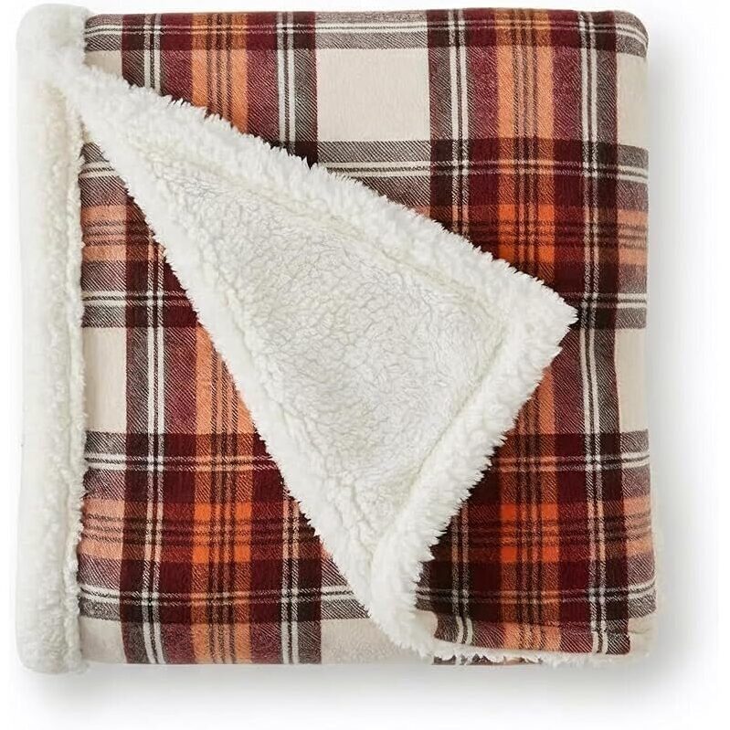 Eddie Bauer Sherpa Throw Blanket - Perfect for Cozy Movie Nights