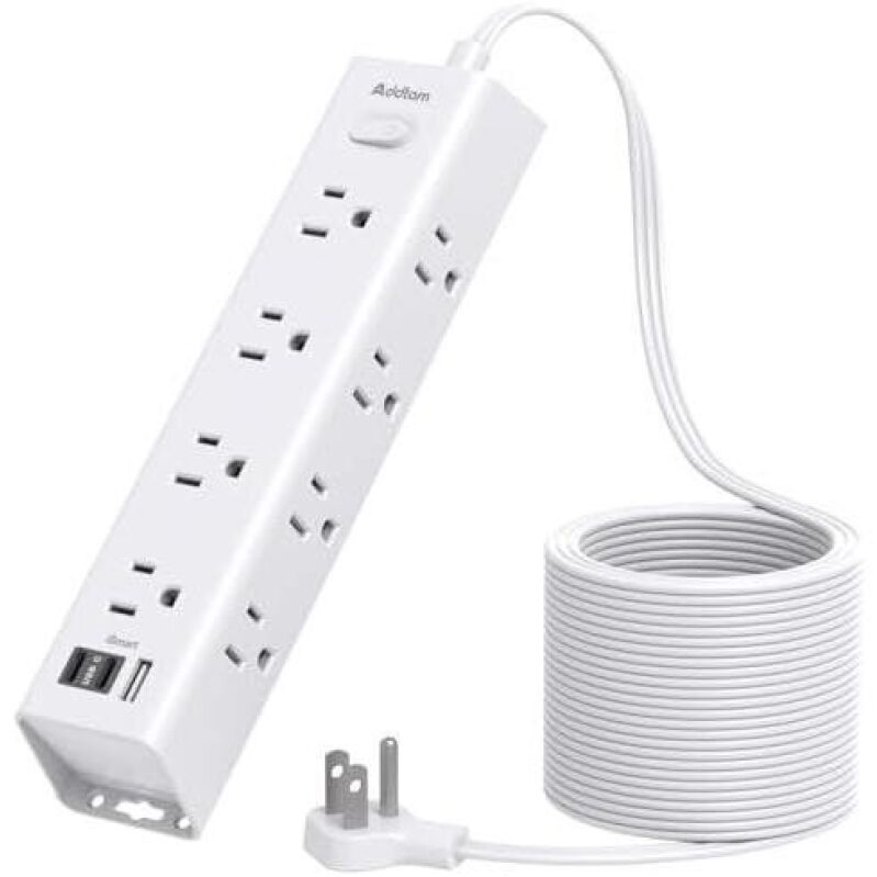 15ft Addtam Flat Surge Protector with 66% Off