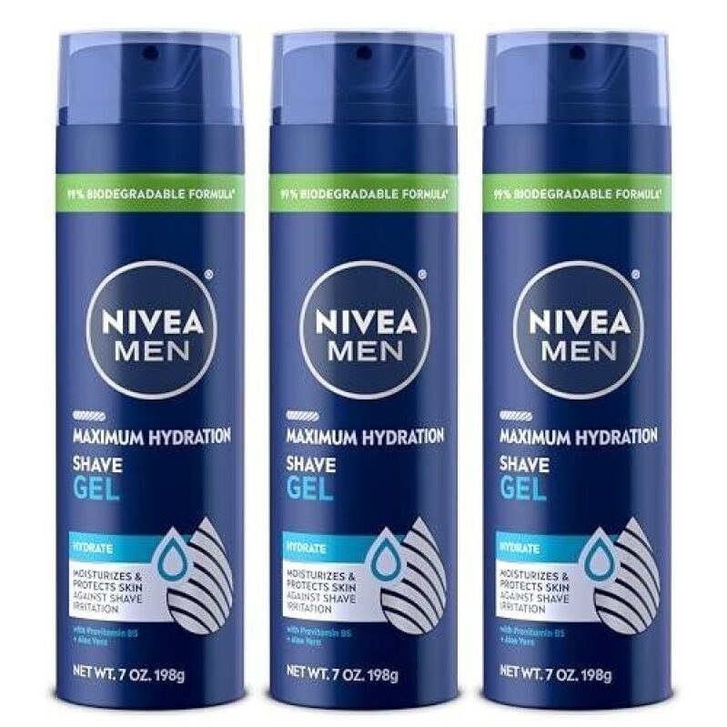 Nivea Men Maximum Hydration Shave Gel - 3 Pack Deal