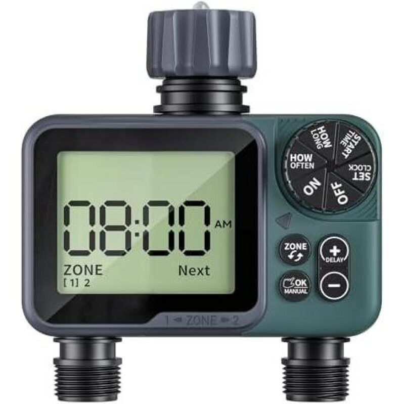 Efficient 2-Zone Watering Timer for Garden Watering Needs