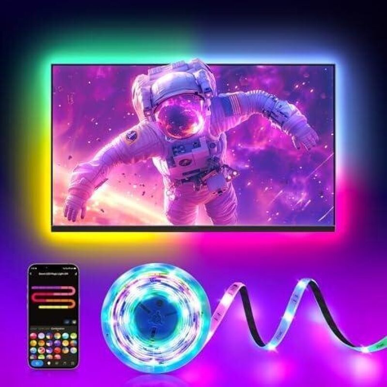 RGB Music Sync Light Strip with Remote Control - 54% OFF