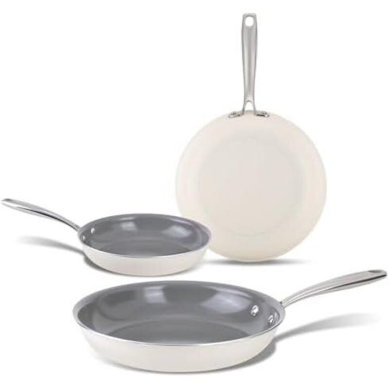 70% OFF Ceramic Non-Stick Frying Pan Set - 8/9.5/11 Inch