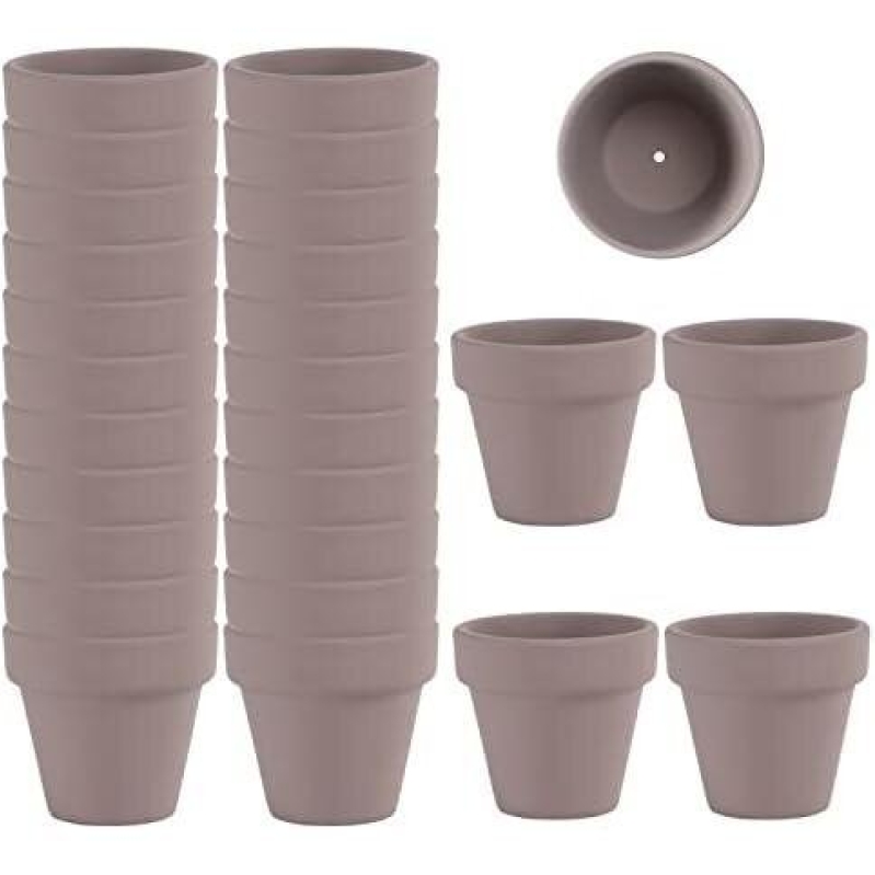 27 Mini Clay Terracotta Pots for Succulents - 50% Discount