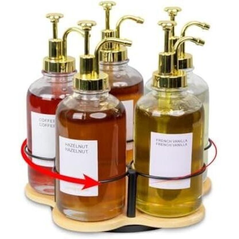 Efficient Rotating Coffee Syrup Organizer - 45% OFF