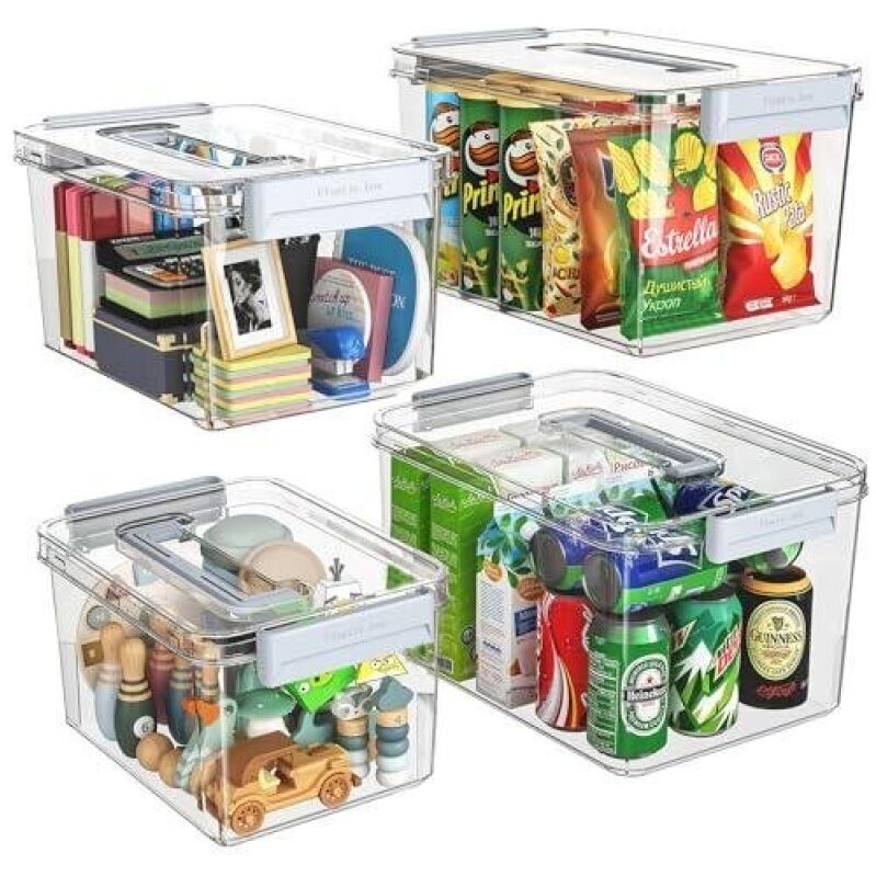 Maximize Storage Efficiency with Stackable Clear Bins