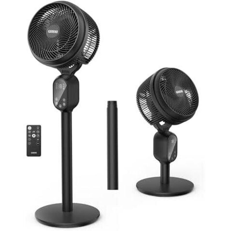 GIMMI Dual-Axis Oscillating Floor Fan - 12 Speeds, 4 Modes, Silent Operation