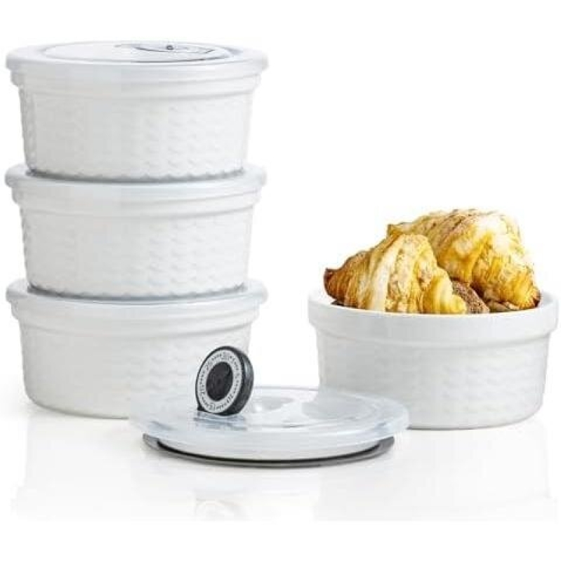 Ceramic Baking Dish Set with Lids - 4 Pieces