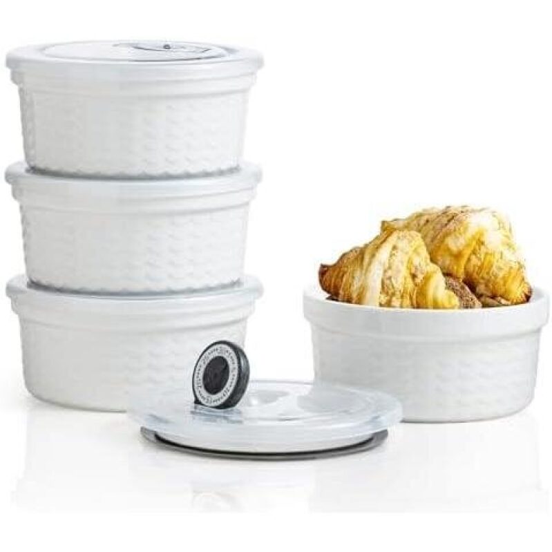 Ceramic Baking Dish Set with Lids - 4 Pieces
