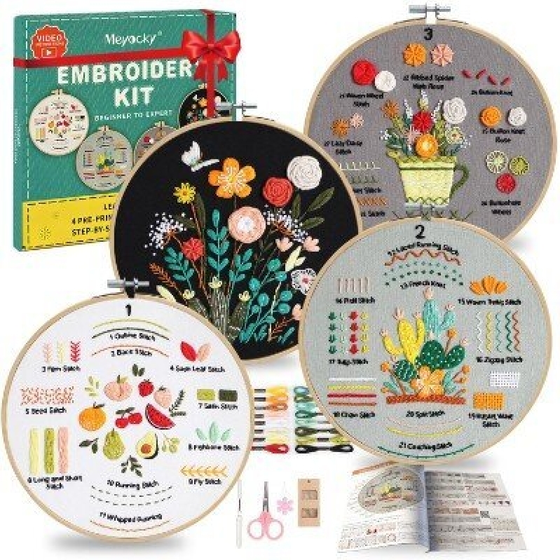 Beginner's Embroidery Kit - Comprehensive DIY Set