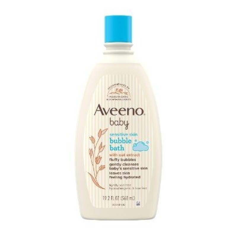 Aveeno Baby Sensitive Skin Bubble Bath - Soothing and Hydrating Bath Solution