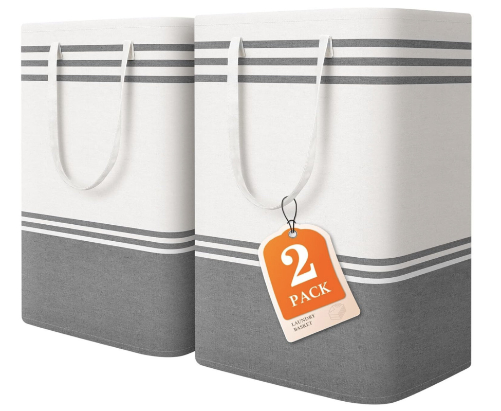 Large Waterproof Laundry Hamper - 75L, 2-Pack, Prime Free Shipping