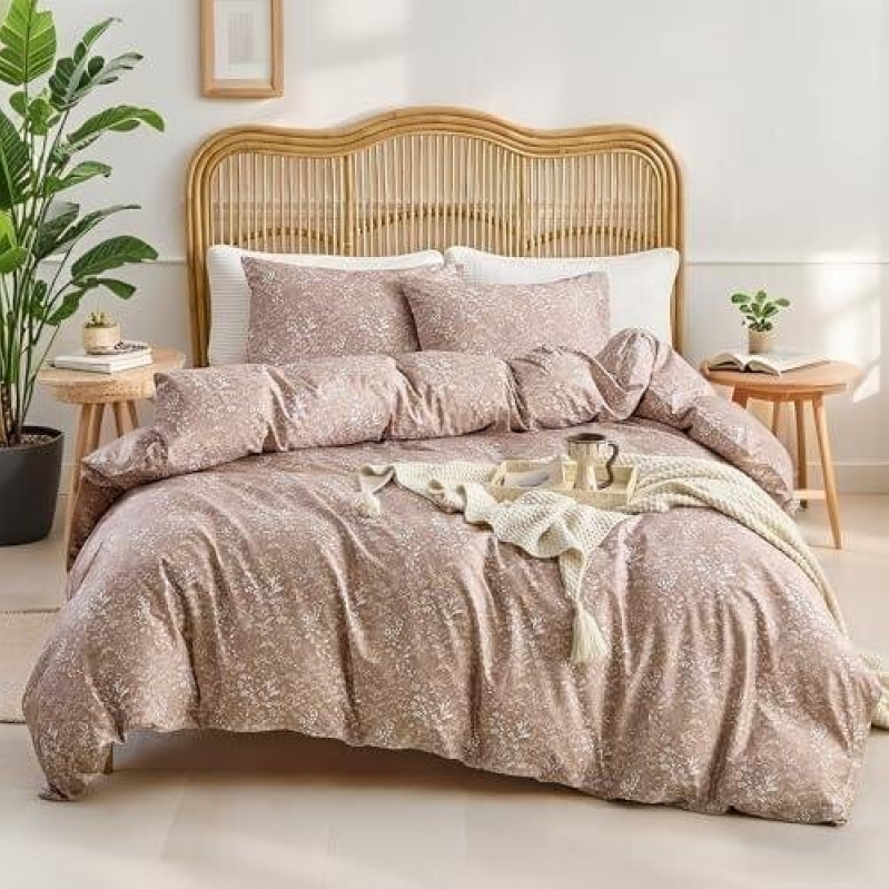 Elevate Your Bedroom with Elegant 68x90 Khaki Microfiber Bedding Set - 50% OFF