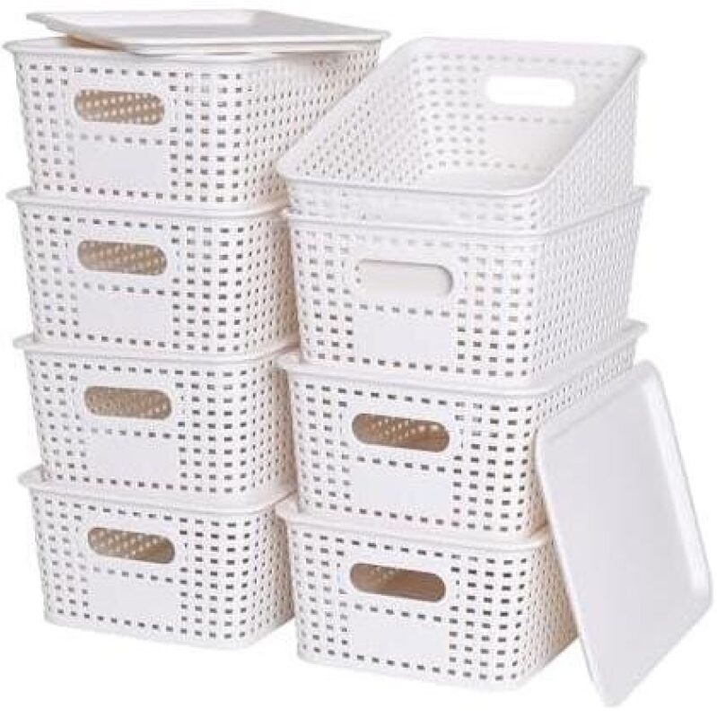Maximize Your Space with 8 Stackable Storage Bins - 47% Off