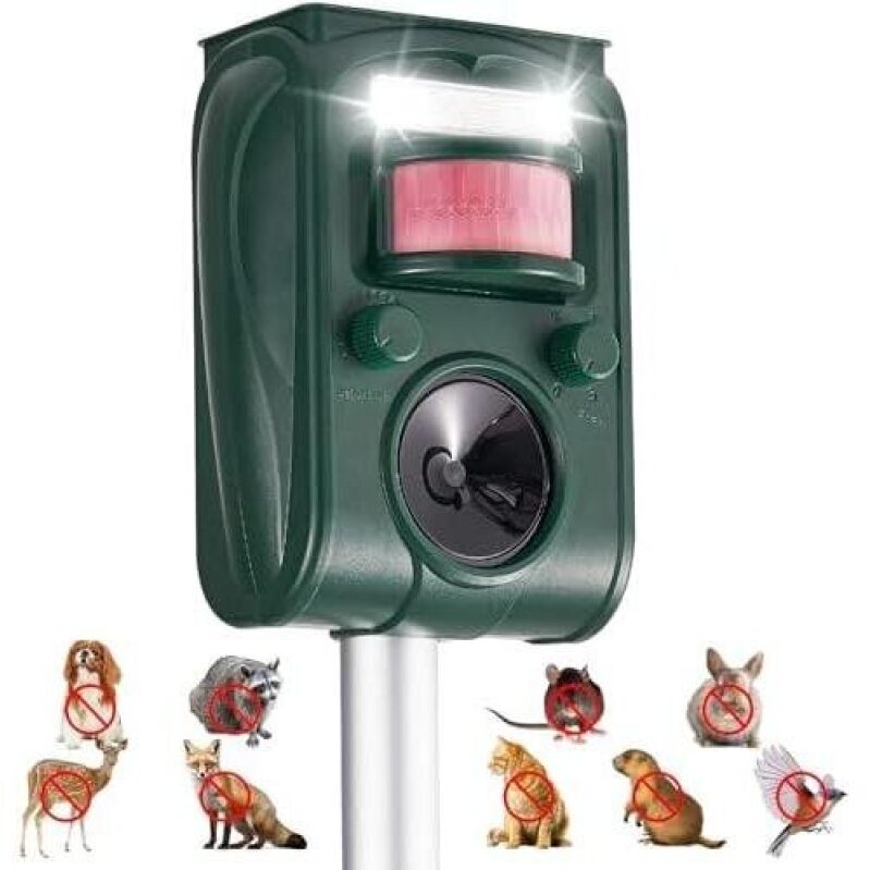 Upgraded Solar-Powered Ultrasonic Pest Repeller with 5 Modes - 57% OFF