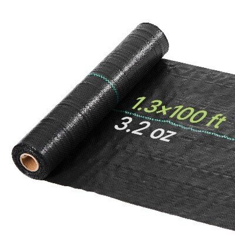 VEVOR Heavy-Duty Weed Barrier Fabric - 1.3x100 ft