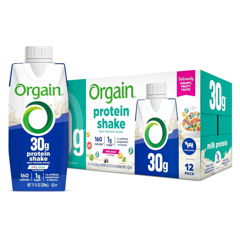Orgain 30g High Protein Shake - 12 Bottles