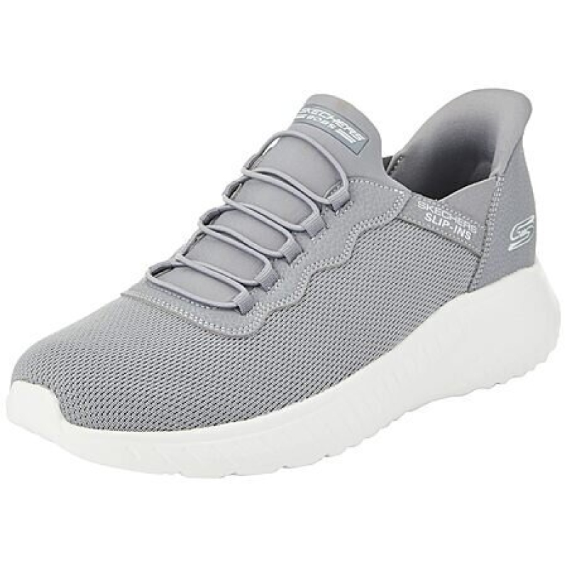 Skechers Men's Hands Free Slip-ins Skechers Bobs Squad Chaos - Daily Hype, Grey, Various Sizes