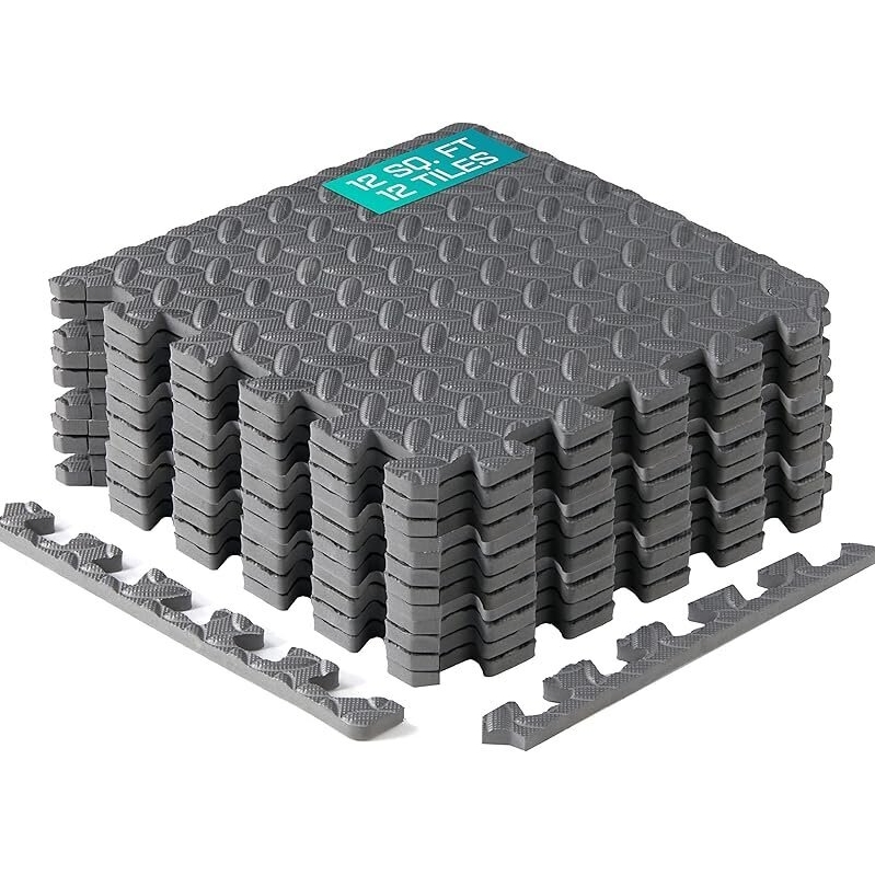 12-Pack EVA Interlocking Mats - Durable, Easy to Install Floor Tiles