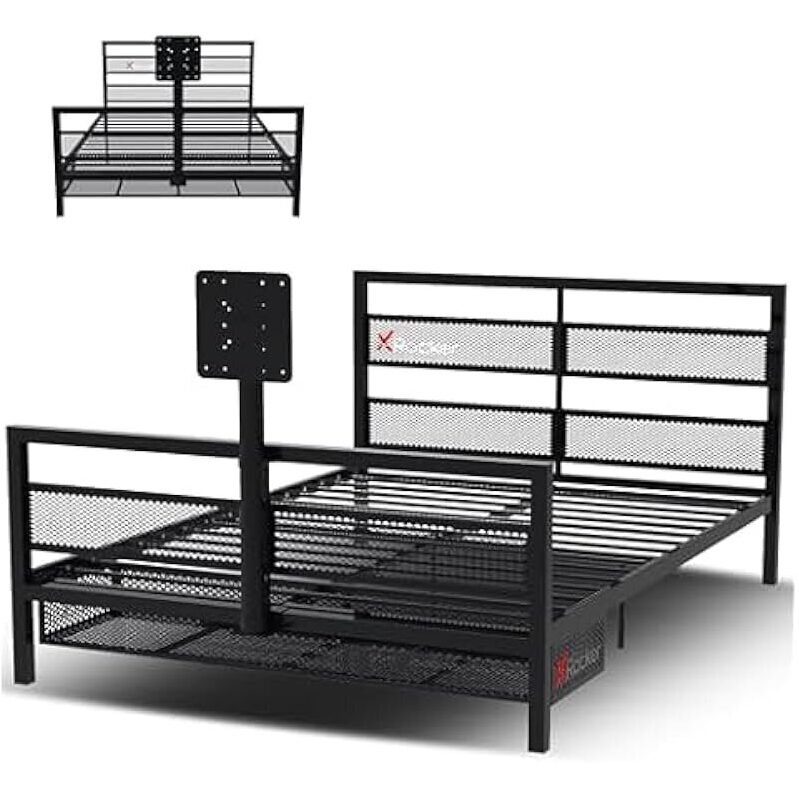 X Rocker Basecamp Full Size Gaming Bed with TV Mount - Modern & Functional