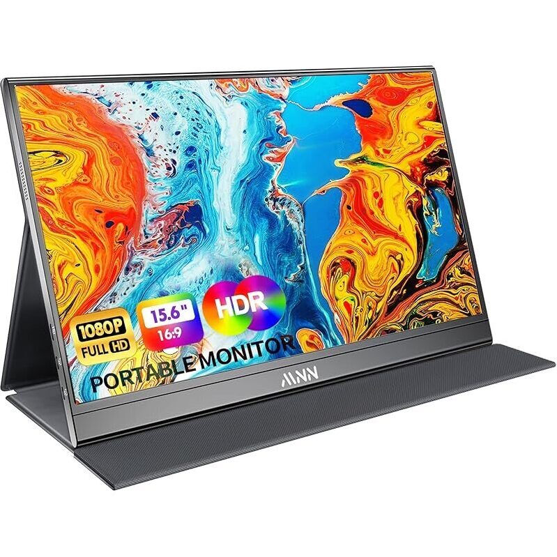 MNN 15.6-inch FHD USB-C Portable Monitor - Ideal for On-the-Go Productivity