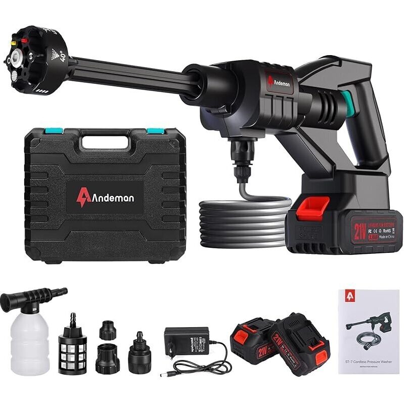 Powerful Andeman 800PSI Cordless Pressure Washer - Perfect for Home and Garden Cleaning
